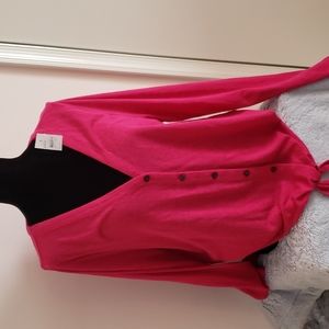 Loft lightweight soft button front modal cotton long sleeve top.  Large